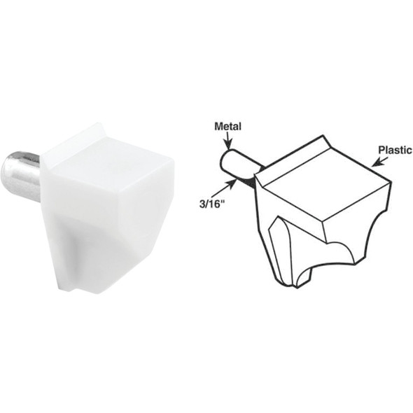 Prime-Line 5mm Clear Plastic with Steel Shelf Support (8-Count) U 10161