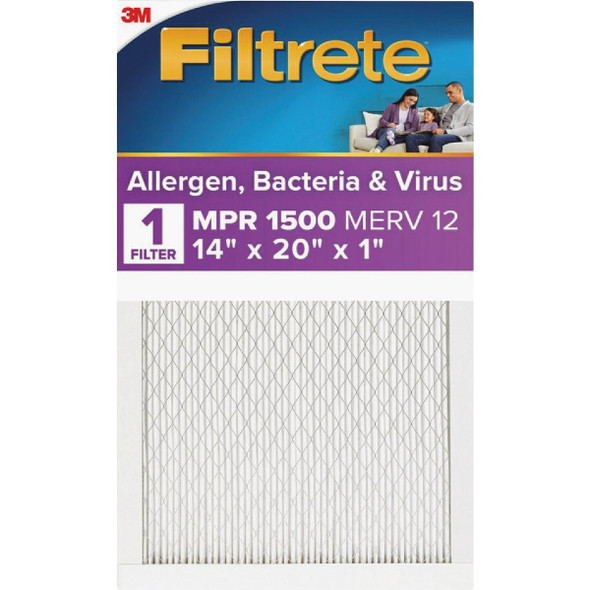 Filtrete High Performance Air Filter, 1500 MPR, 14 In. x 20 In. x 1 In. 2005-4 Filtrete High Performance Air Filter, 1500 MPR, 14 In. x 20 In. x 1 In. 2005-4