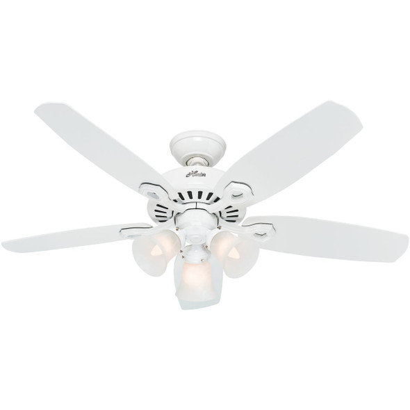 Hunter Builder 42 In. White Ceiling Fan with Light Kit 52105