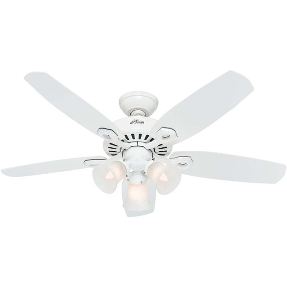 Hunter Builder 42 In. White Ceiling Fan with Light Kit 52105