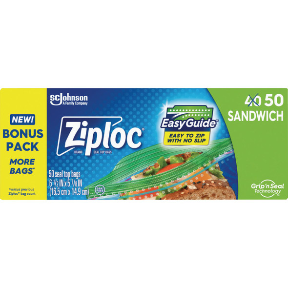 Ziploc Sandwich Food Storage Bag (50-Count) 1356 Ziploc Sandwich Food Storage Bag (50-Count) 1356