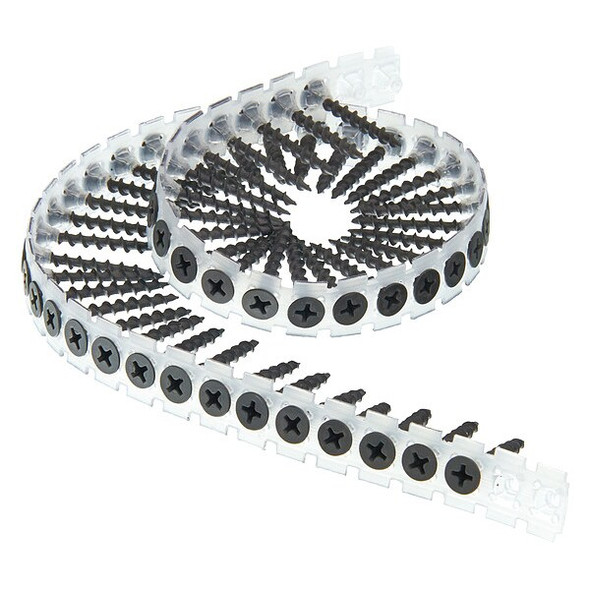 Drywall Screw, #6 x 1-1/4 in, Steel, Flat Head Phillips Drive, 1000 PK