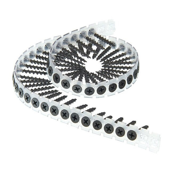 Drywall Screw, #6 x 1-1/4 in, Steel, Flat Head Phillips Drive, 1000 PK