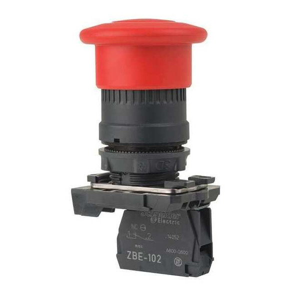 Schneider Electric Emergency Stop Push Button, 22 mm, 1NC, Red XB5AT842