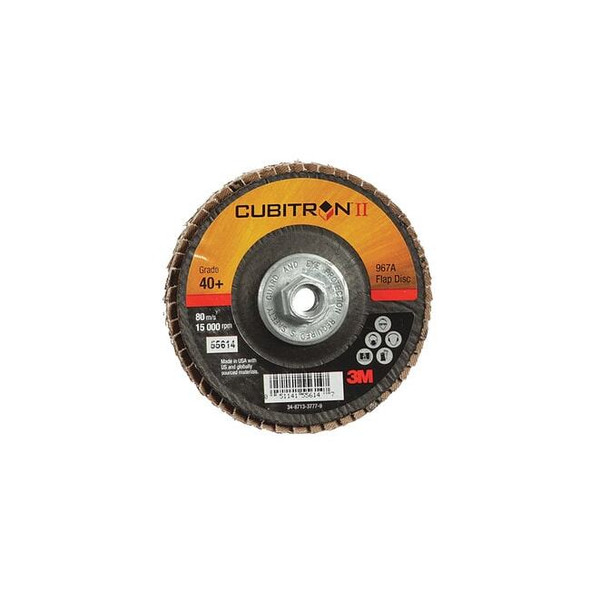 3m Cubitron Flap Disc,Cloth,4 in. dia.,40 Grit 7010327056