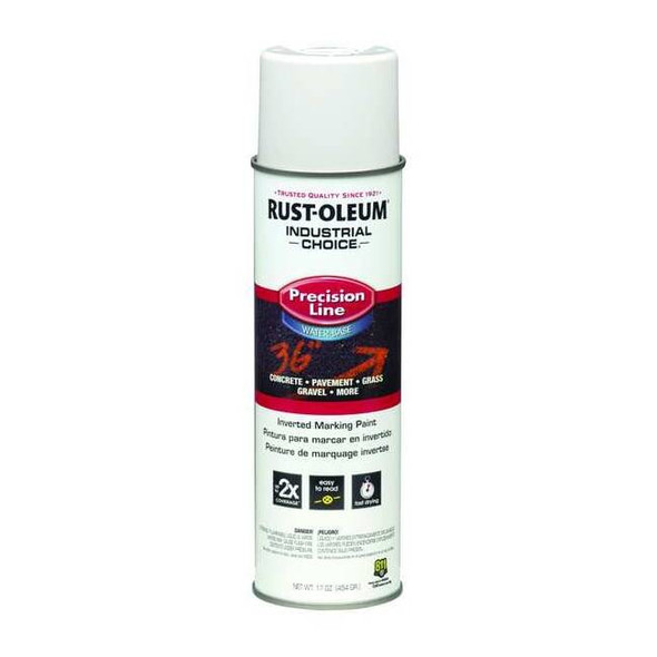 Rust-Oleum Precision Line Marking Paint, 17 oz., White, Water-Based 203039
