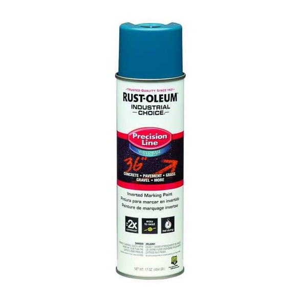Rust-Oleum Precision Line Marking Paint, 17 oz, Caution Blue, Water-Based 203031