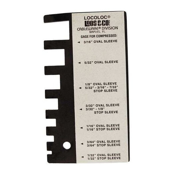 Loos Locoloc Oval and Stop Sleeve Gauge,1/32-3/16 GA-1P