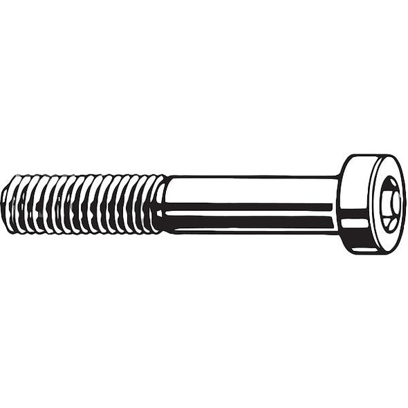 M8-1.25 Socket Head Cap Screw, Socket, Plain Steel, 25 mm Length, 100 PK