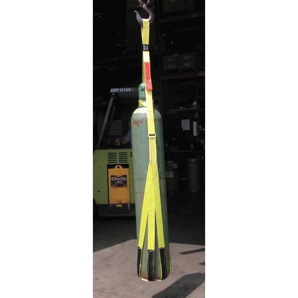 Lift-All GasBottleSling,Ylw,Vertical,NylonWebbing GBS1N