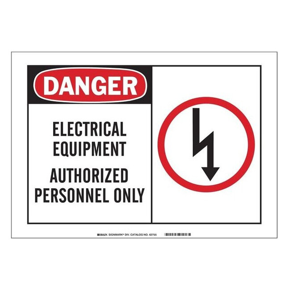 Brady Safety Sign Label,5 In. W,3-1/2 In. H, 83900 83900