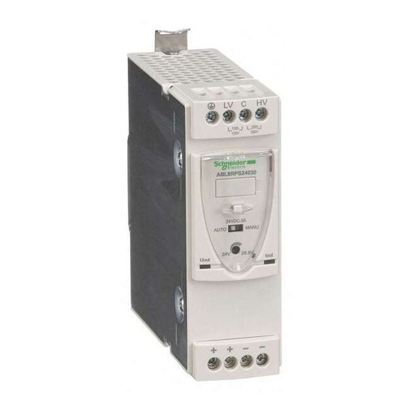 DC Power Supply, 100/120V AC; 200/500V AC, 24V DC, 72 W, 3 A, DIN Rail