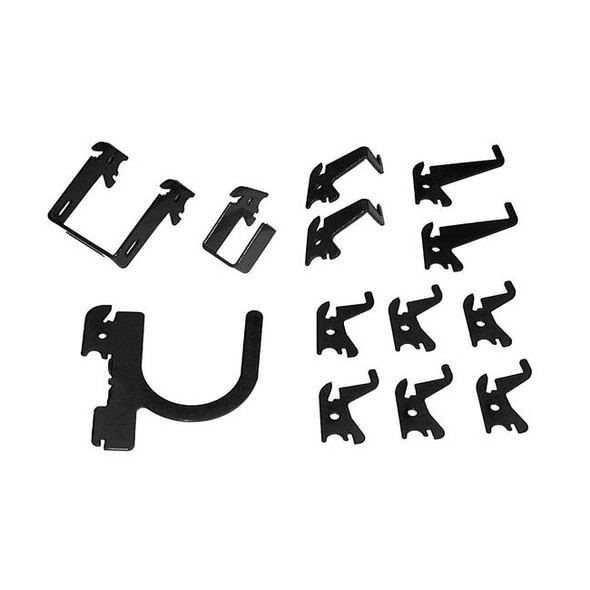 Wall Control Slotted Tool Board Hook Kit,13 Piece,Blk 35-K-BASBK