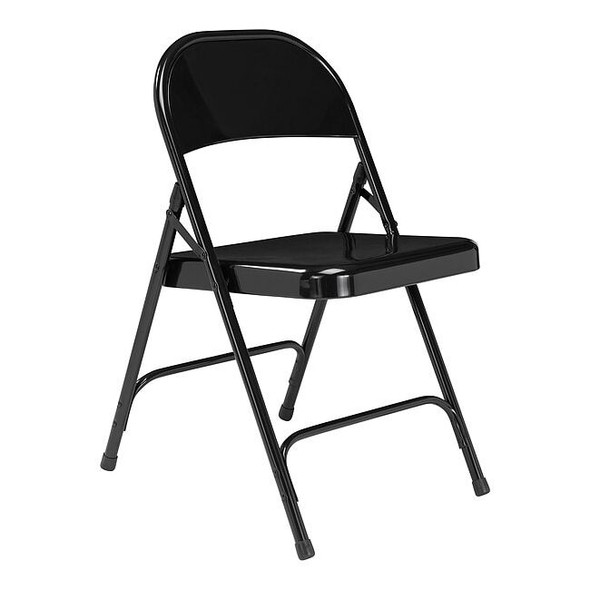 National Public Seating Folding Chair, Steel, Black,PK4 510