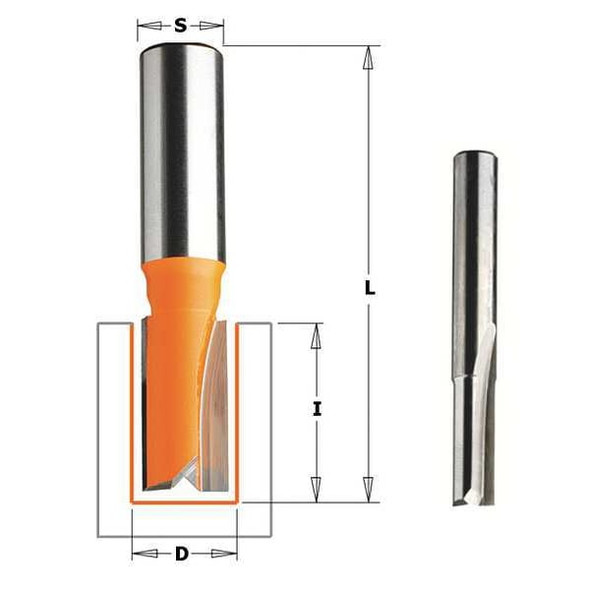 Cmt Straight Router Bit,HW,5/8 in 811.158.11