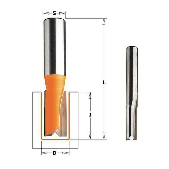 Cmt Straight Router Bit,HW,5/8 in 811.158.11