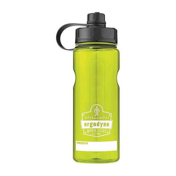 Ergodyne Water Bottle,34 oz,Green,BPA Free 5151