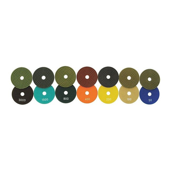 Diamond Vantage Polishing Pad,4 in. Dia.,200 Grit S-4WPP-200