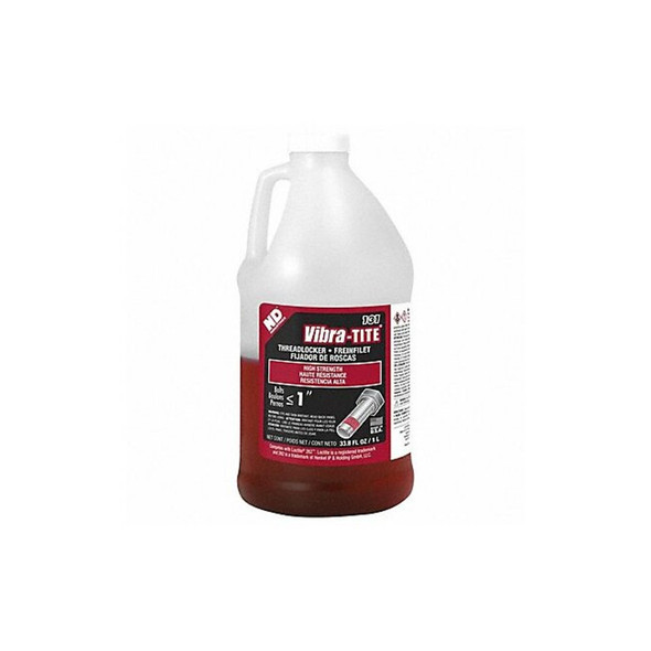 Threadlocker, VIBRA-TITE 131, Red, High Strength, Liquid, 1 L Bottle