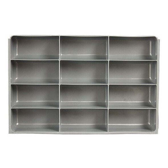 Durham Mfg DrwInsrt,Gry,12Cmptmnt,PlyPrp,Fit12"Box 124-95-12-IND
