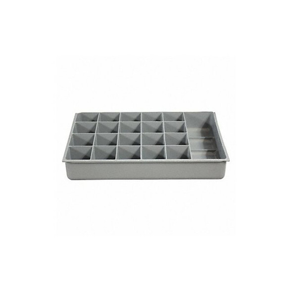 Compartment Drawer Insert with 21 compartments, Polypropylene, 3" H x 18 in W