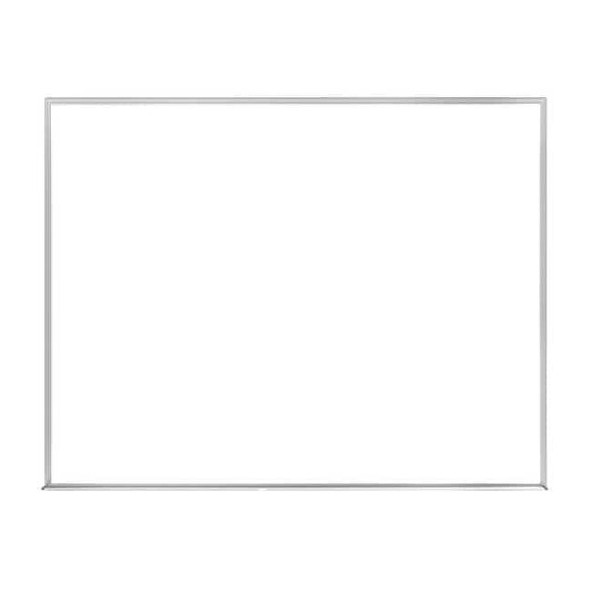 Dry Erase Board, Plastic, 18 in, 24 in, Aluminum Frame, White, Gloss