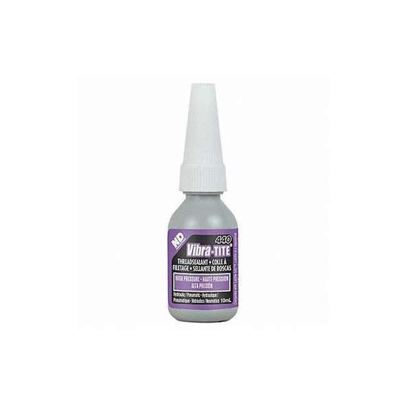 Vibra-Tite Pipe Thread Sealant, 440, Purple, Liquid, 10 mL Bottle 44010