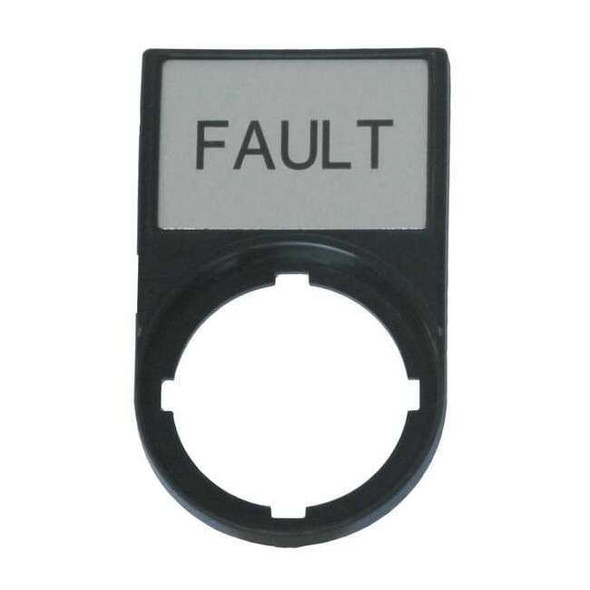 Eaton LegendPlate,Fault,Blk/Blk,Rectangular M22S-ST-GB8