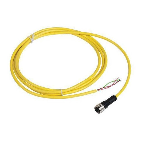 Telemecanique Sensors Cordset,6.56 ft.,Yellow,250VAC/300VDC XZCPV1865L2
