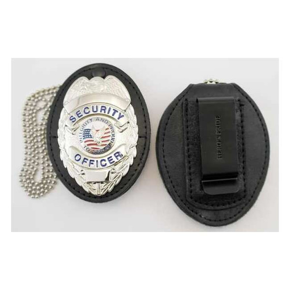 Heros Pride Badge Holder, Universal, Black, Leather 9140S
