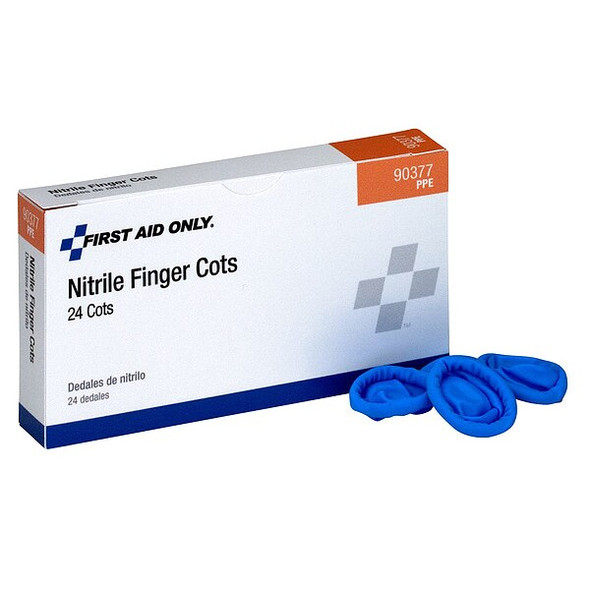 Finger Cots, Nitrile, 0.09 mm Thickness, Blue, Universal, 24 PK