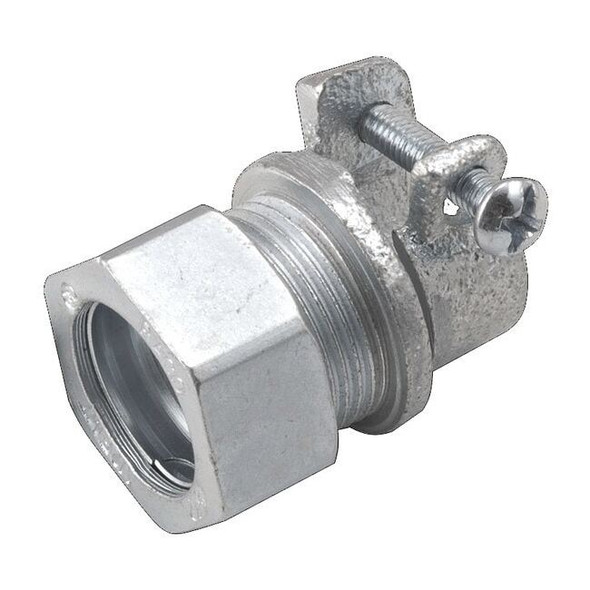 Raco EMT Coupling, 1/2 in x 3/8 in, Squeeze, Iron, Plain, Gray 1941