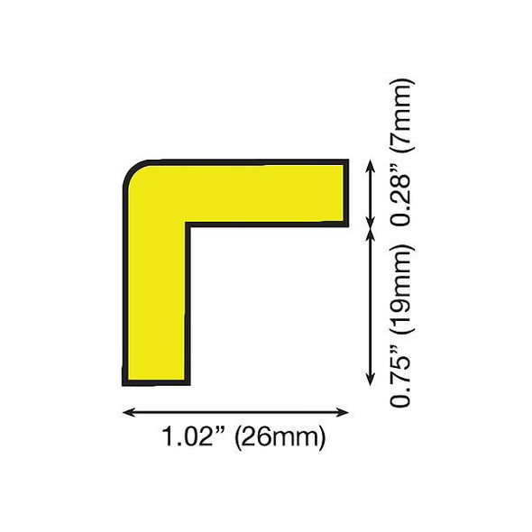 Knuffi Corner Guard,Flat,Black/Yellow 60-6742