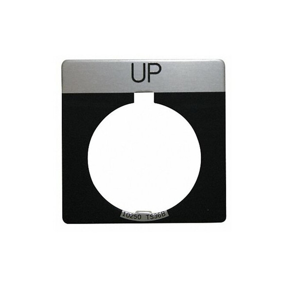 Eaton Cutler-Hammer Legend Plate,Square,Up,Black 10250TS35