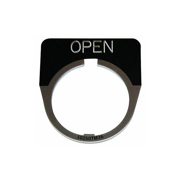 Eaton Cutler-Hammer Legend Plate,Half Round,Open,Black 10250TM26