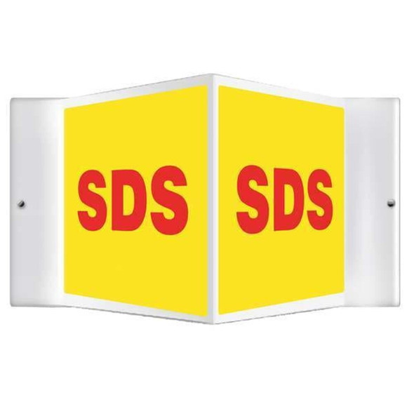 Accuform SDS 3D Projection Sign, SDS, 12 in W, 8 in H PSP768