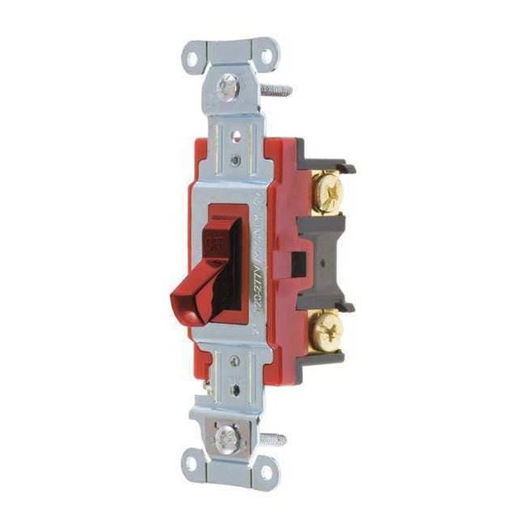 Bryant Wall Switch, 2 hp, Toggle, 20 A, Red 4902BRED