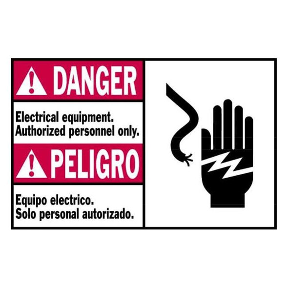 Brady Danger Label,Instruction,5 In. W,PK5, 86876 86876