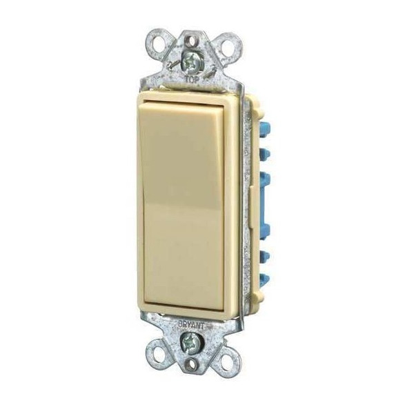 Bryant Wall Switch, 2 hp, Rocker, 15 A, Ivory 9803I