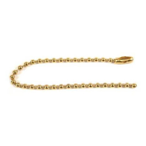 C.H. Hanson Beaded Chain,4 1/2 in L,Brass,PK25 8C899