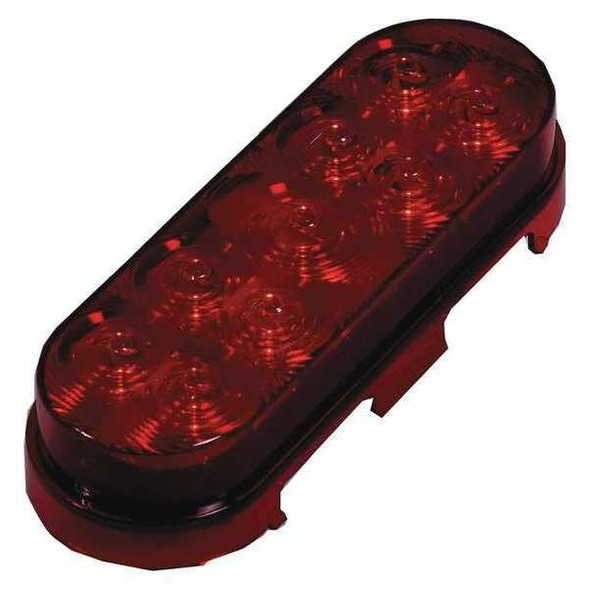 Maxxima Stop/Tail/Turn Light,Red,6-13/32"L,Oval M63322R
