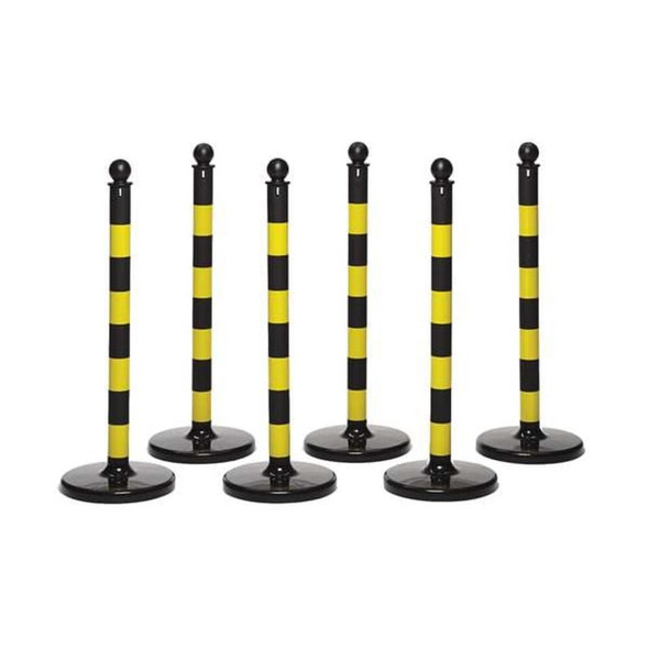 3" Diameter Plastic Stanchion - White, Height (4-pack)  99901-4