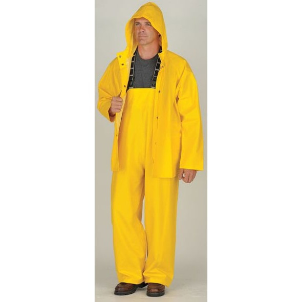 Mik Rain Suit w/Jacket/Bib,Unrated,Yellow,XL 35100-XL