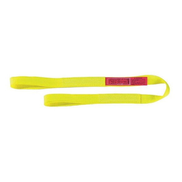 Lift-All Web Sling, Type 3, 4 ft L, 1 in W, Nylon, Yellow EE1601NFX4