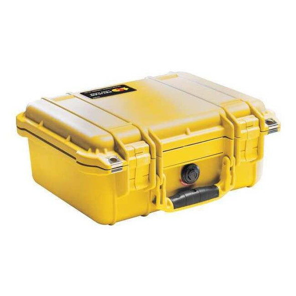 Pelican Yellow Protective Case, 13.37"L x 11.62"W x 6"D 1400NF