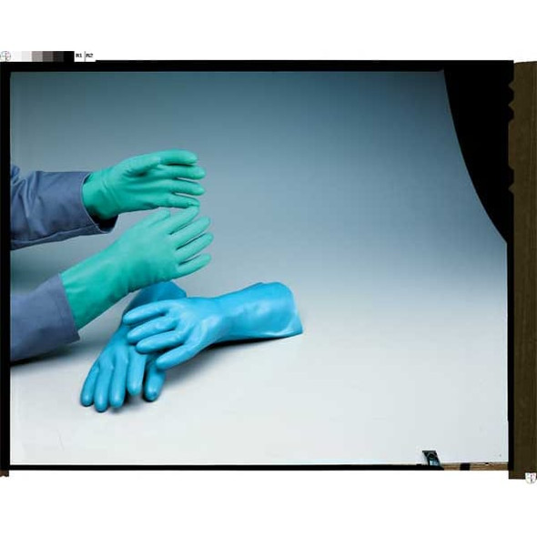 North Chemical Resistant Gloves, Nitrile, 18 in L, 25 mil, Green, 10, 1 PR LA258G/10-H5