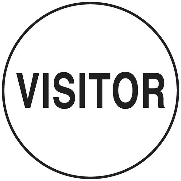 Brady HardHatLabel,Vinyl,Circle,White,PK4 42284