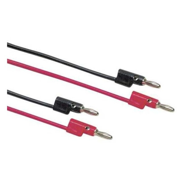 Pomona Electronics Banana Plug Patch Cord, 24 in, Polypropylene, Red B-24-2