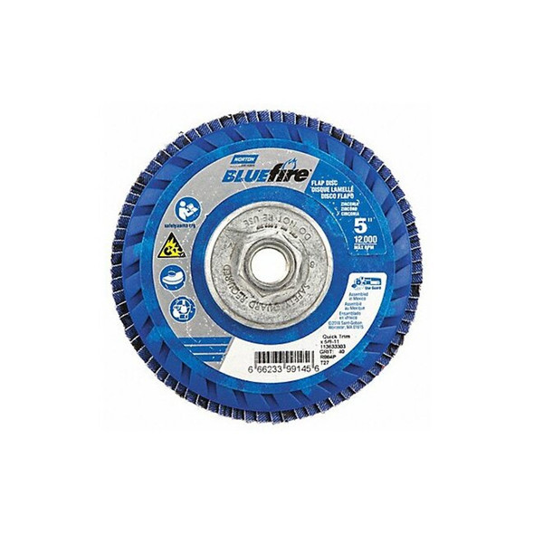 Norton Abrasives Flap Disc,5 In x 40 Grit,5/8-11 66623399145