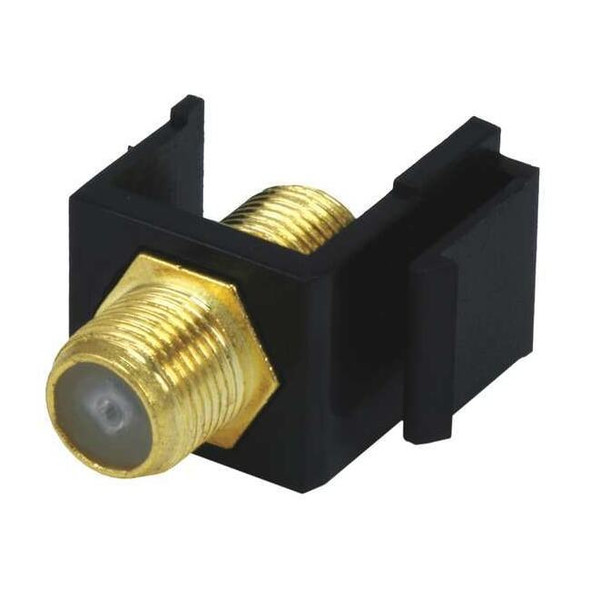 Monoprice A/V Wallplate, F Type, Black 6544